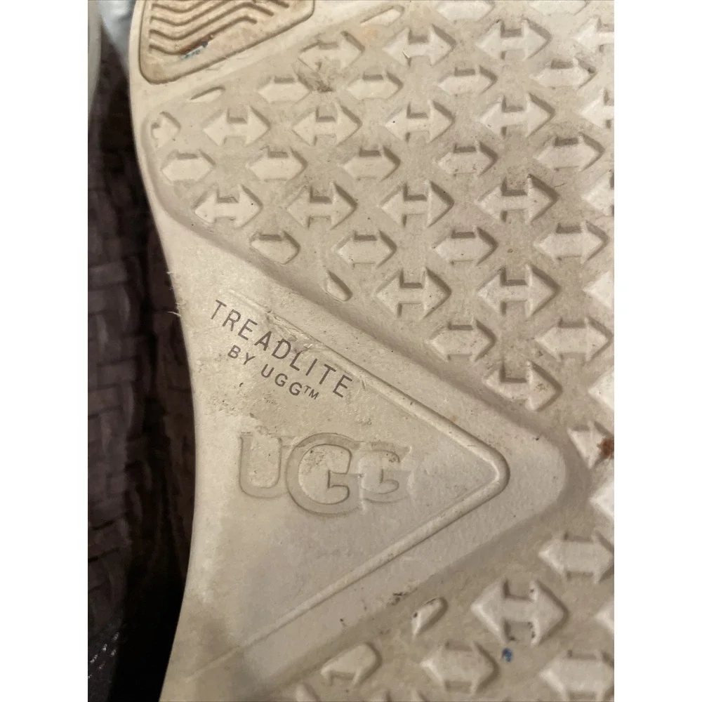 UGG‎ ENERG Men's Oxford Tread Lite Size 8.5 Brown Woven Suede Lace Up SN 1020367